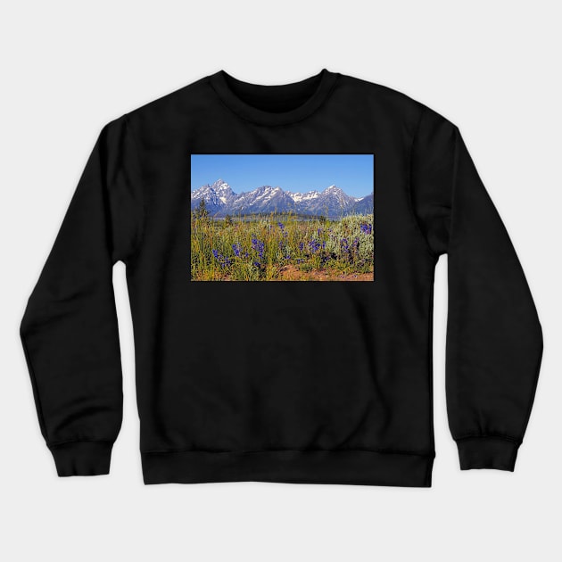 Summer came to Grand Teton Crewneck Sweatshirt by algill